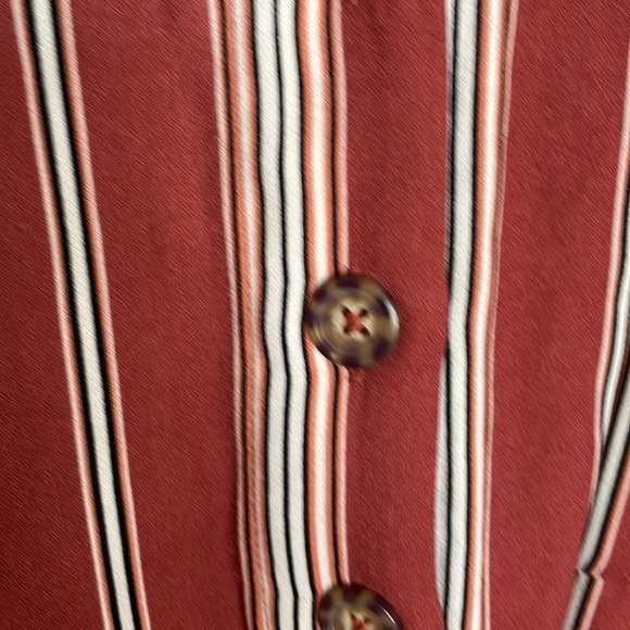 Xhilaration Striped Boho Button Front Jumpsuit - Picture 6 of 7